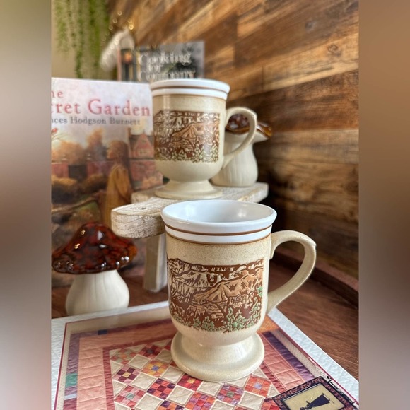 Rustic Grand Canyon embossed mug set of 2 - Picture 3 of 16